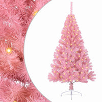 Albero di Natale artificiale con luci integrate Rosa 120 cm PVC 3397046