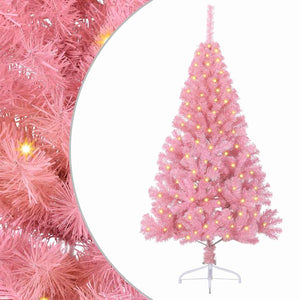 Albero di Natale artificiale con luci integrate Rosa 120 cm PVC 3397046