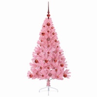 Albero di Natale artificiale con luci integrate Rosa 120 cm PVC 3397050