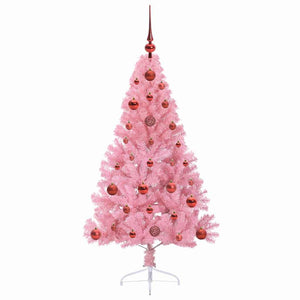 Albero di Natale artificiale con luci integrate Rosa 120 cm PVC 3397050
