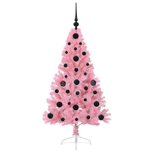 Albero di Natale artificiale con luci integrate Rosa 120 cm PVC 3397051