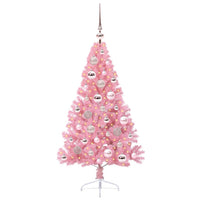Albero di Natale artificiale con luci integrate Rosa 120 cm PVC 3397052
