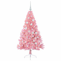 Albero di Natale artificiale con luci integrate Rosa 120 cm PVC 3397053