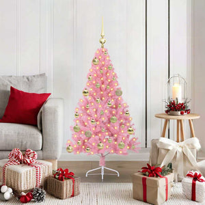 Albero di Natale artificiale con luci integrate Rosa 120 cm PVC 3397054