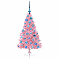 Albero di Natale artificiale con luci integrate Rosa 120 cm PVC 3397057