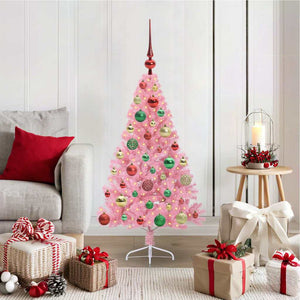 Albero di Natale artificiale con luci integrate Rosa 120 cm PVC 3397058