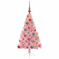 Albero di Natale artificiale con luci integrate Rosa 120 cm PVC 3397058