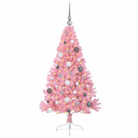 Albero di Natale artificiale con luci integrate Rosa 150 cm PVC 3397062