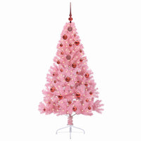 Albero di Natale artificiale con luci integrate Rosa 150 cm PVC 3397063