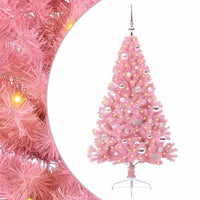 Albero di Natale artificiale con luci integrate Rosa 150 cm PVC 3397065