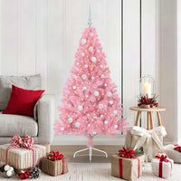 Albero di Natale artificiale con luci integrate Rosa 150 cm PVC 3397066