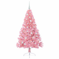 Albero di Natale artificiale con luci integrate Rosa 150 cm PVC 3397066