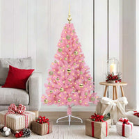 Albero di Natale artificiale con luci integrate Rosa 150 cm PVC 3397067