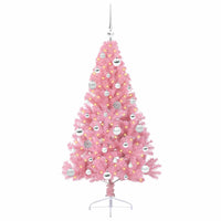 Albero di Natale artificiale con luci integrate Rosa 150 cm PVC 3397068