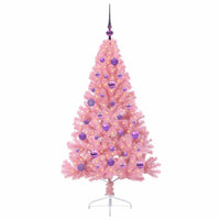 Albero di Natale artificiale con luci integrate Rosa 150 cm PVC 3397069