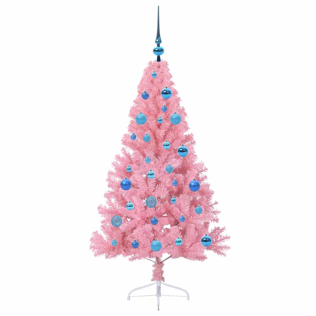 Albero di Natale artificiale con luci integrate Rosa 150 cm PVC 3397070
