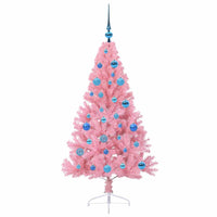Albero di Natale artificiale con luci integrate Rosa 150 cm PVC 3397070