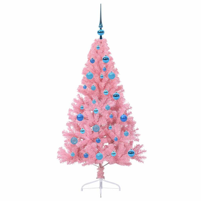 Albero di Natale artificiale con luci integrate Rosa 150 cm PVC 3397070