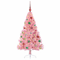 Albero di Natale artificiale con luci integrate Rosa 150 cm PVC 3397071