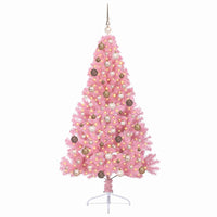 Albero di Natale artificiale con luci integrate Rosa 180 cm PVC 3397074
