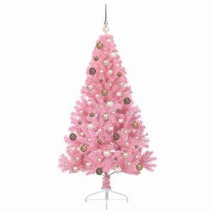 Albero di Natale artificiale con luci integrate Rosa 180 cm PVC 3397074