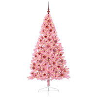 Albero di Natale artificiale con luci integrate Rosa 180 cm PVC 3397076