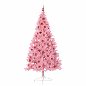 Albero di Natale artificiale con luci integrate Rosa 180 cm PVC 3397076