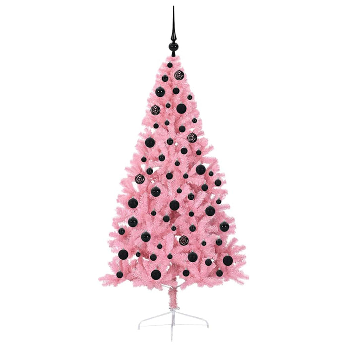 Albero di Natale artificiale con luci integrate Rosa 180 cm PVC 3397077