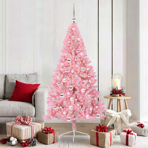 Albero di Natale artificiale con luci integrate Rosa 180 cm PVC 3397078