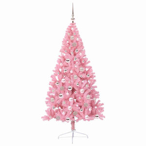 Albero di Natale artificiale con luci integrate Rosa 180 cm PVC 3397078