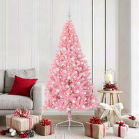 Albero di Natale artificiale con luci integrate Rosa 180 cm PVC 3397079
