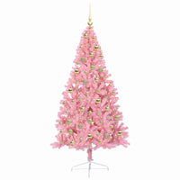 Albero di Natale artificiale con luci integrate Rosa 180 cm PVC 3397080