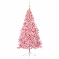 Albero di Natale artificiale con luci integrate Rosa 180 cm PVC 3397080