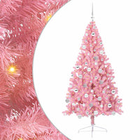 Albero di Natale artificiale con luci integrate Rosa 180 cm PVC 3397081