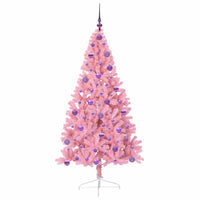 Albero di Natale artificiale con luci integrate Rosa 180 cm PVC 3397082