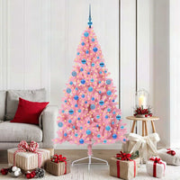 Albero di Natale artificiale con luci integrate Rosa 180 cm PVC 3397083