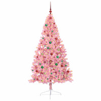 Albero di Natale artificiale con luci integrate Rosa 180 cm PVC 3397084