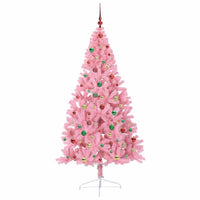 Albero di Natale artificiale con luci integrate Rosa 180 cm PVC 3397084