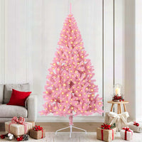 Albero di Natale artificiale con luci integrate Rosa 210 cm PVC 3397085
