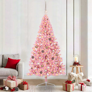Albero di Natale artificiale con luci integrate Rosa 210 cm PVC 3397087