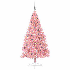Albero di Natale artificiale con luci integrate Rosa 210 cm PVC 3397088