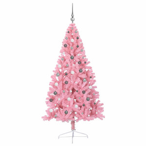 Albero di Natale artificiale con luci integrate Rosa 210 cm PVC 3397088