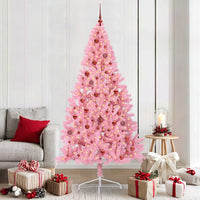 Albero di Natale artificiale con luci integrate Rosa 210 cm PVC 3397089