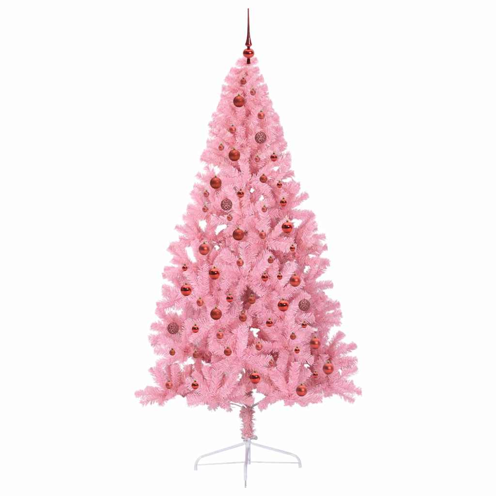 Albero di Natale artificiale con luci integrate Rosa 210 cm PVC 3397089