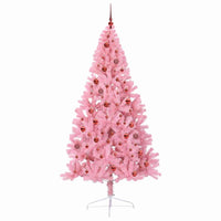 Albero di Natale artificiale con luci integrate Rosa 210 cm PVC 3397089
