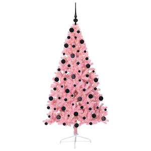 Albero di Natale artificiale con luci integrate Rosa 210 cm PVC 3397090