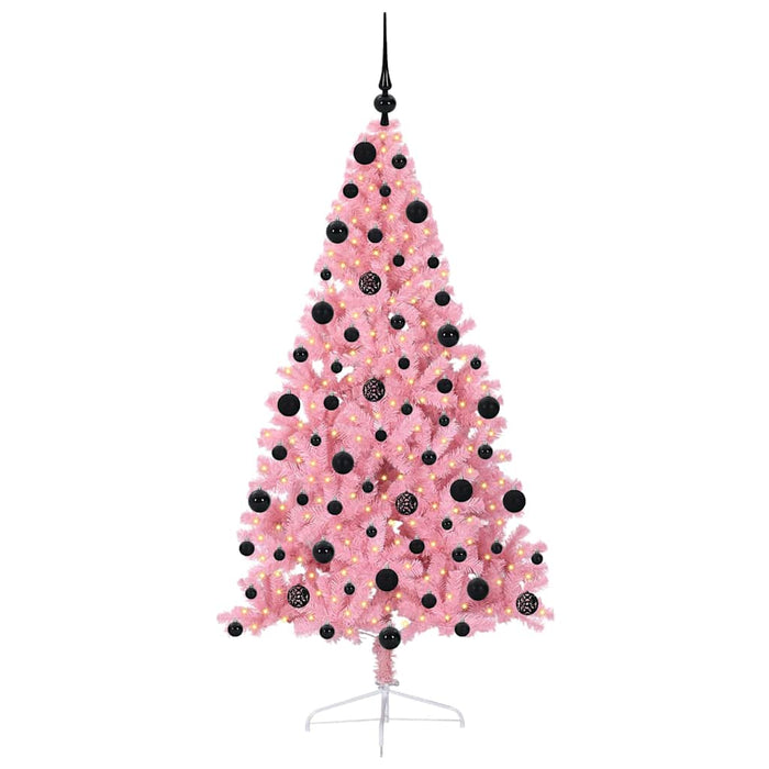 Albero di Natale artificiale con luci integrate Rosa 210 cm PVC 3397090