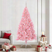 Albero di Natale artificiale con luci integrate Rosa 210 cm PVC 3397091