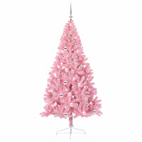 Albero di Natale artificiale con luci integrate Rosa 210 cm PVC 3397091