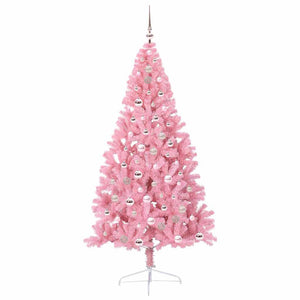 Albero di Natale artificiale con luci integrate Rosa 210 cm PVC 3397091